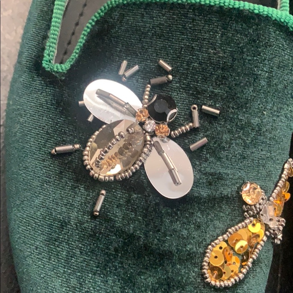NWT Vintage Havana Sue Hunter Green Velvet flats - Picture 8 of 16
